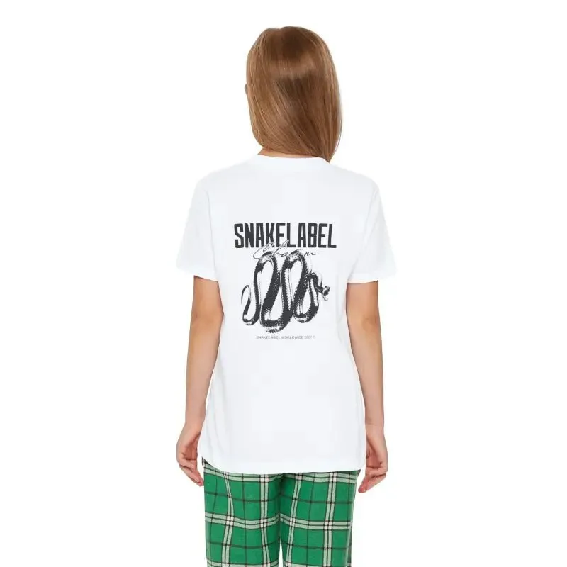 Youth Holiday Outfit Set with 100% Cotton Comfort and Trendy Plaid Design