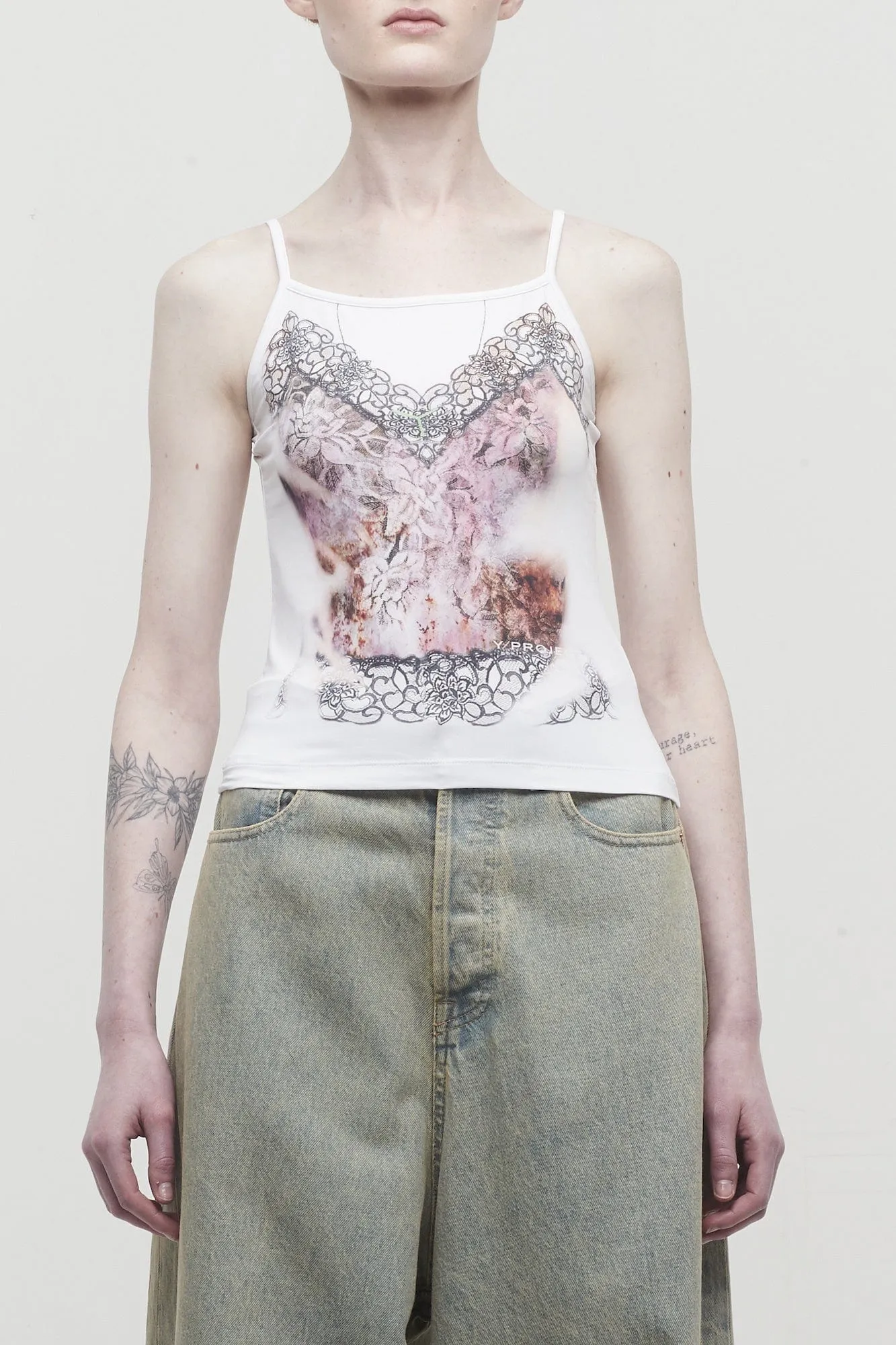 Y/Project Lace Print Tank Top