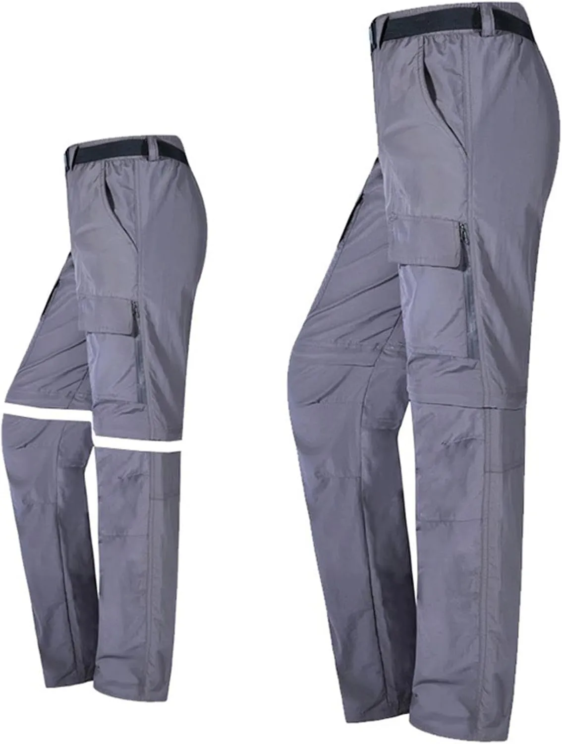 Zeiyignr Men's Outdoor Casual Detachable Quick Dry Lightweight Hiking Cargo Pants with Multi Pockets Camping Fishing Pants