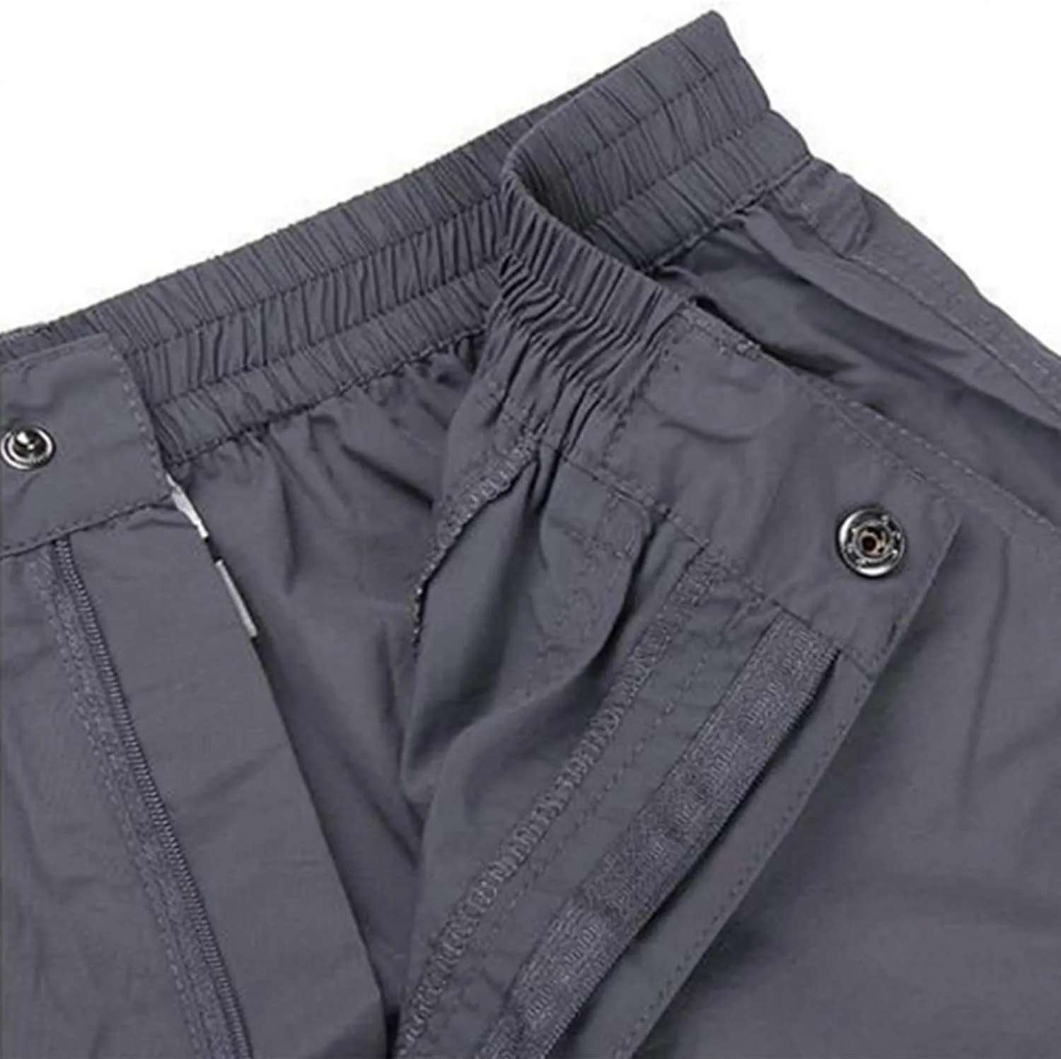 Zeiyignr Men's Outdoor Casual Detachable Quick Dry Lightweight Hiking Cargo Pants with Multi Pockets Camping Fishing Pants