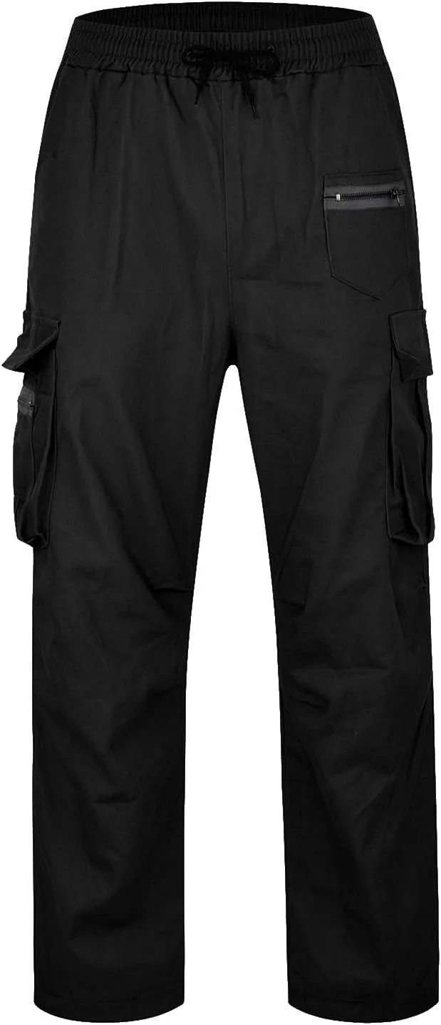 ZYXTIM Mens Hiking Cargo Pants Plus Size Convertible Zip Off Drawstring Pockets Lightweight Fishing Camping Tactical Pants