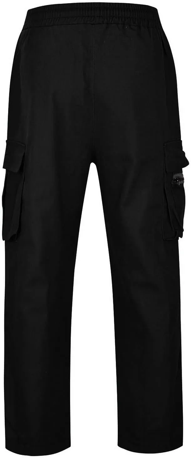 ZYXTIM Mens Hiking Cargo Pants Plus Size Convertible Zip Off Drawstring Pockets Lightweight Fishing Camping Tactical Pants